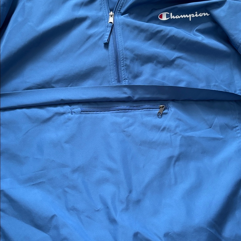 Champion Royal Blue Pullover Stadium Jacket Size 2XL - Picture 4 of 10